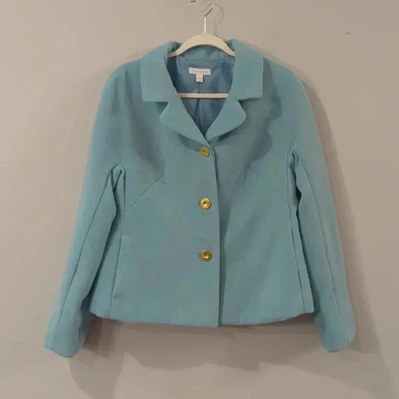 Charter Club Pea Coat Light Blue size Large‎ - Picture 1 of 13